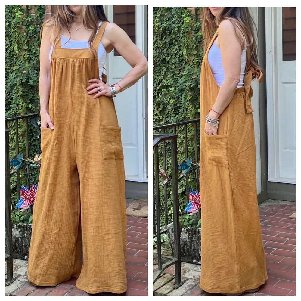 23 Angela Solid Fabulous Wide Leg Jumpsuit - Picture 1 of 9